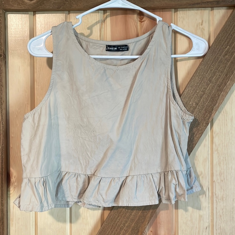 Tan crop top